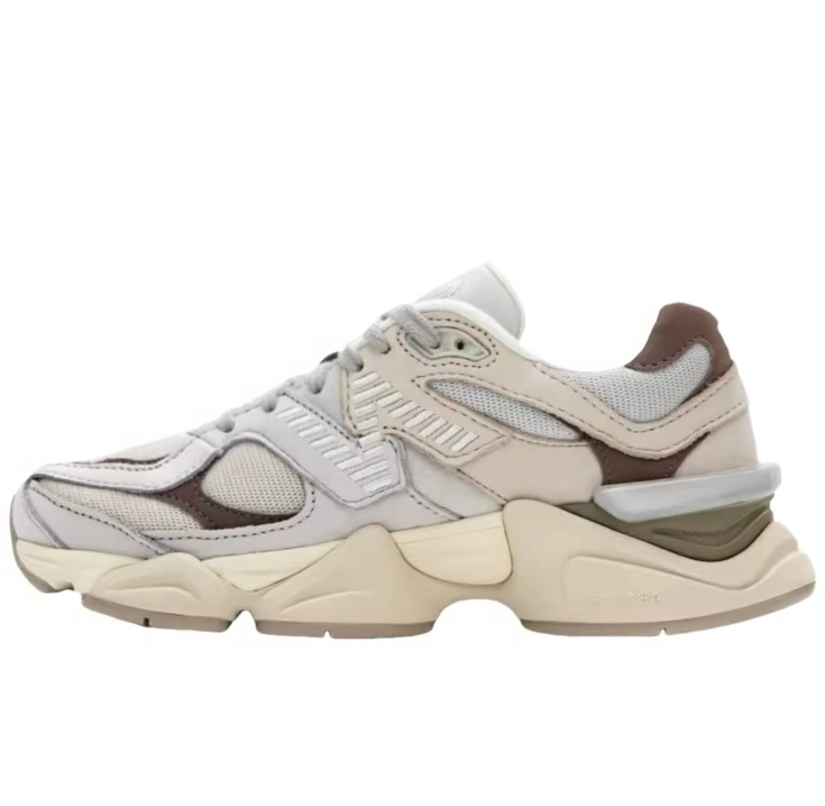 New balance 9060 licht grijs groen bruin