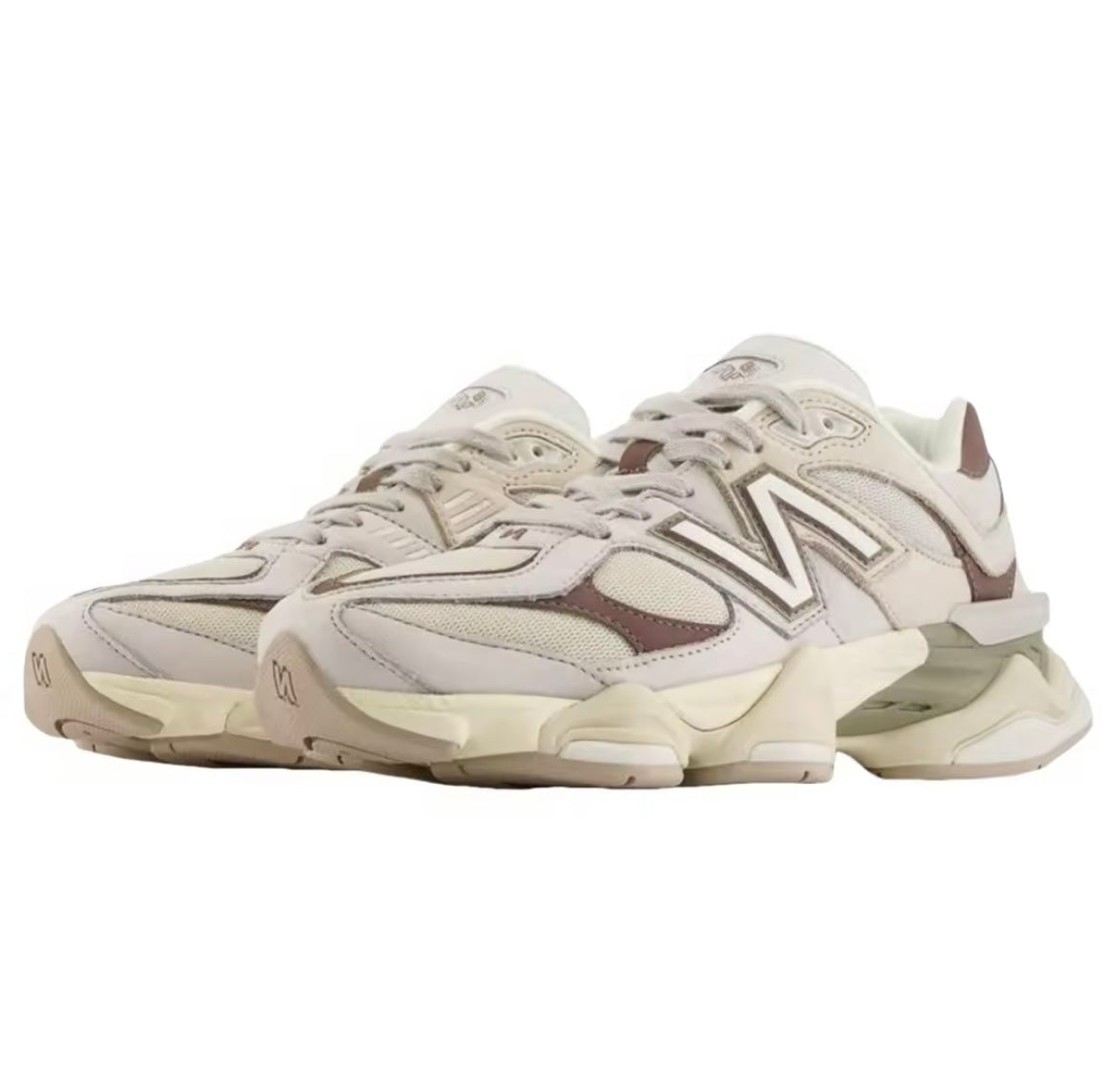 New balance 9060 licht grijs groen bruin
