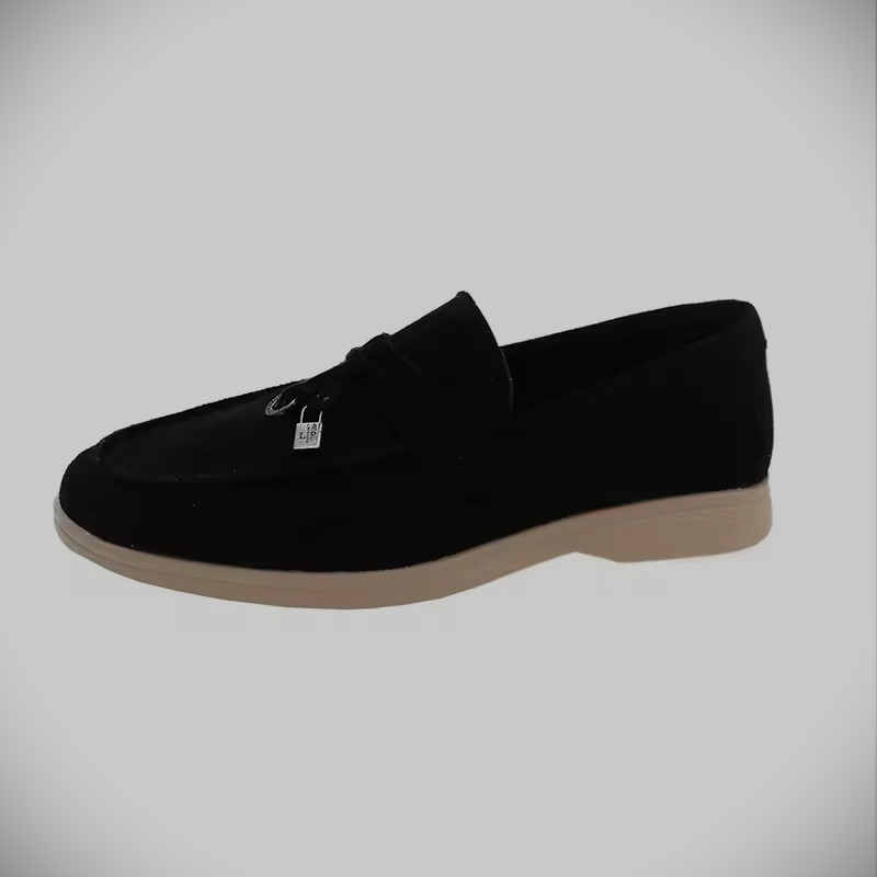 WF loafers suede -zwart