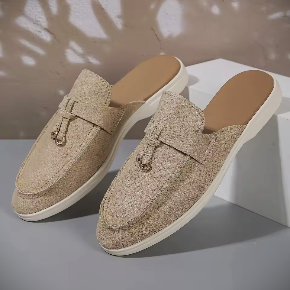 WF open loafers suede -khaki