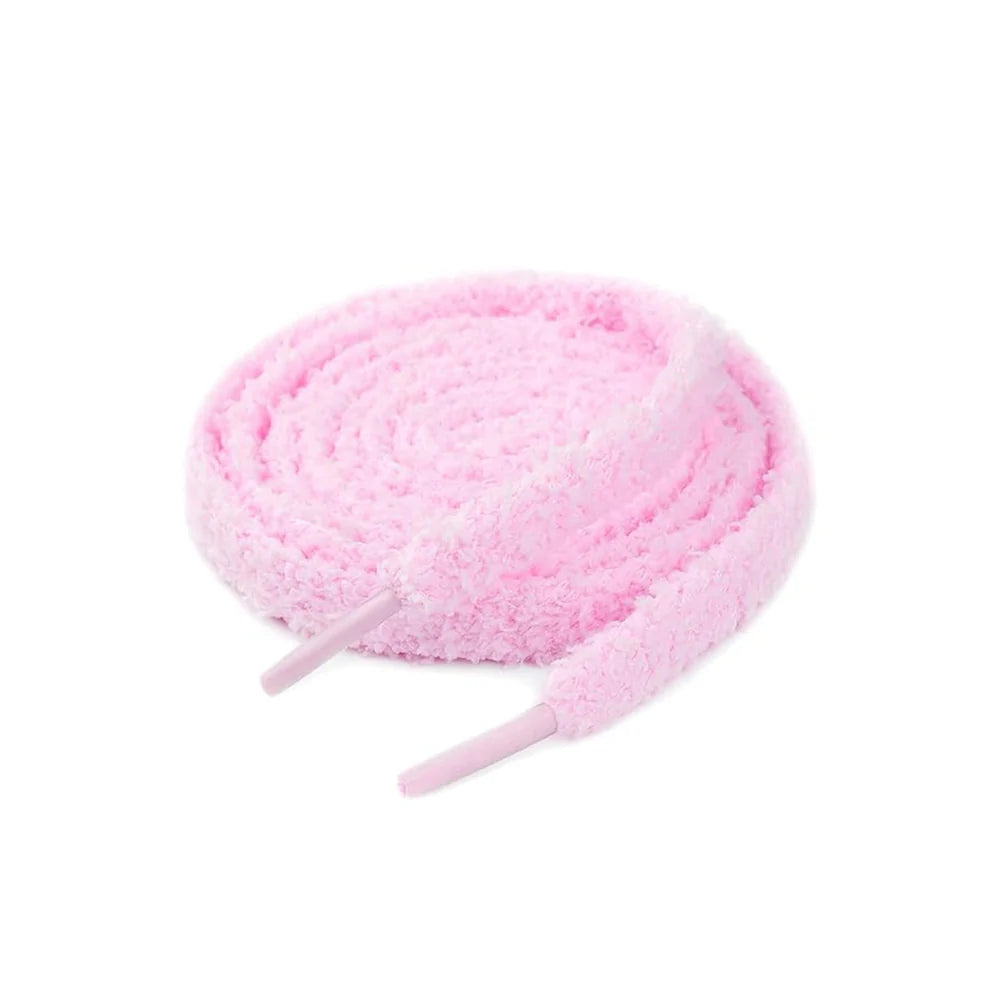 Fluffy veters roze 120cm