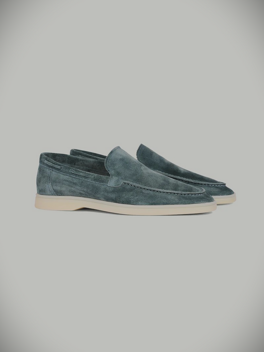 WF lage loafers suede -petrol