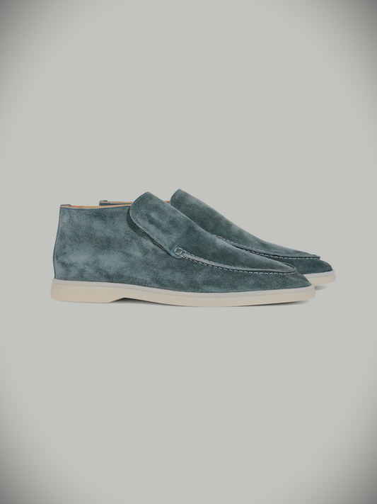 WF hoge loafers suede -Petrol