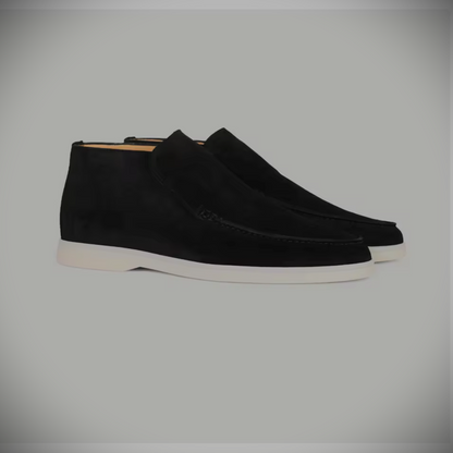 WF hoge loafers suede -zwart