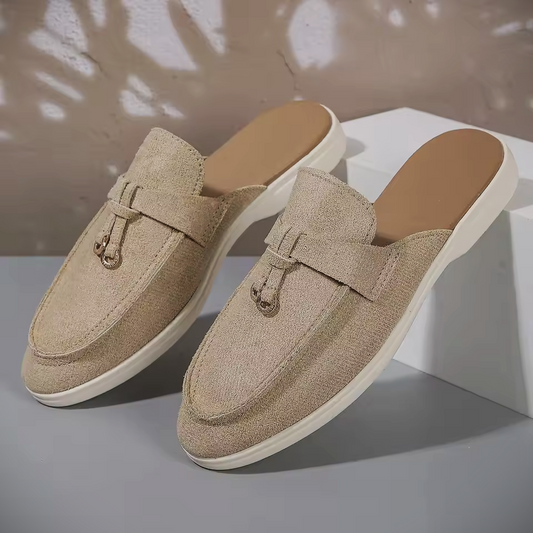 WF open loafers suede -khaki