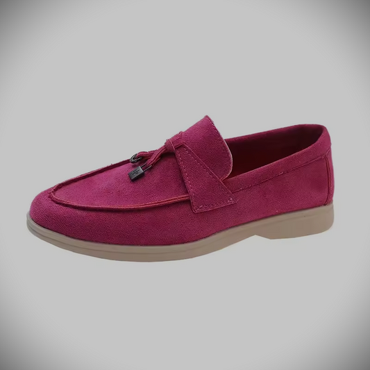 WF loafers suede -roze
